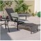 Patio Chaise Lounge, Outdoor Rattan Lounge Chair w/Retractable Ottoman, Reinforced Metal Frame, Patio Wicker Recliner for Backyard, Garden (1, Mix Brown)